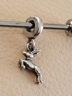 Pandora kerstbedel rendier, Ophalen of Verzenden, Zo goed als nieuw, Zilver, Pandora