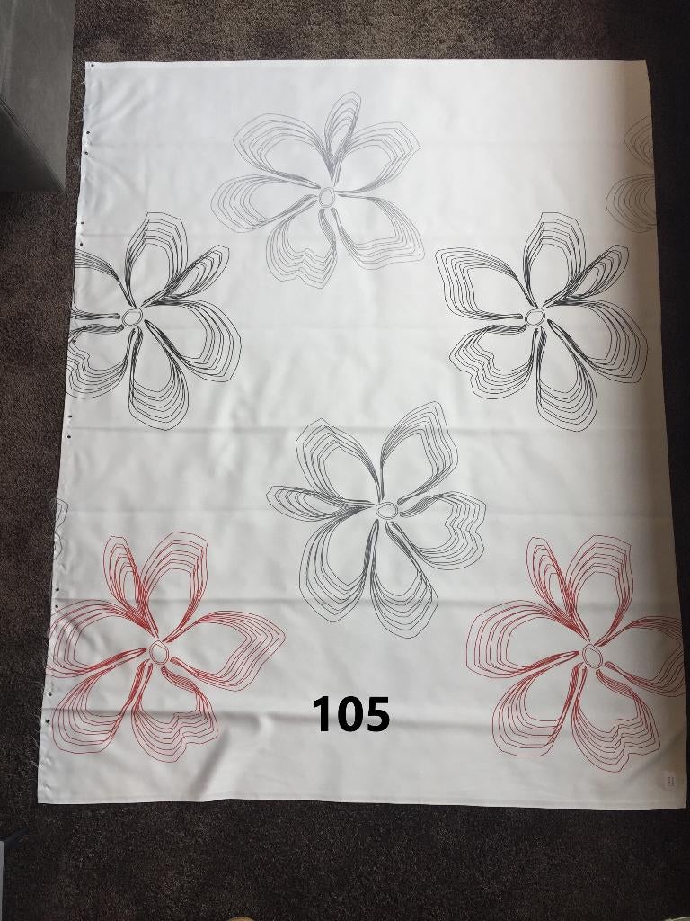 Lap stof 110 x 140 cm Hyke rood wit gordijnstof, Ophalen of Verzenden, Zo goed als nieuw, 30 tot 120 cm, Polyester