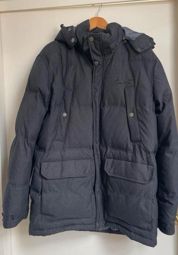 Tenson winterjas / skijas van dons - maat XL, Kleding | Heren, Jassen | Winter, Zo goed als nieuw, Maat 56/58 (XL), Grijs, Ophalen of Verzenden