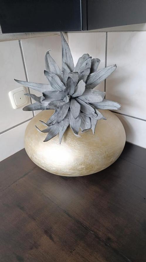 Aardewerk Vaas - Gouden Kleur - 45 cm, Huis en Inrichting, Woonaccessoires | Vazen, Zo goed als nieuw, Overige kleuren, Minder dan 50 cm