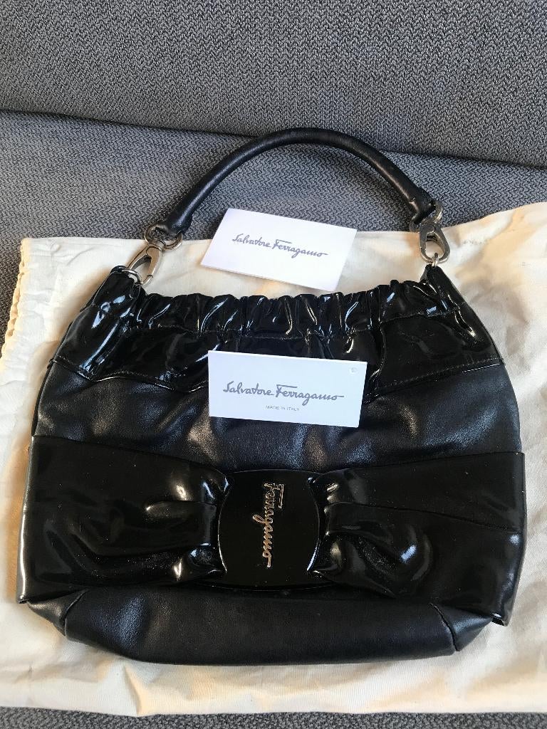 damestas Salvatore Ferragamo, Ophalen, Zo goed als nieuw, Zwart, Handtas