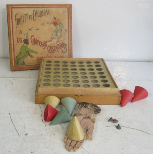 antiek gezelschapsspel clowns en handje dexterity game, Antiek en Kunst, Antiek | Speelgoed, Verzenden