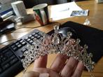 bruidsdiadeem met strass steentjes, Wit, Nieuw, Ophalen of Verzenden, Onbekend