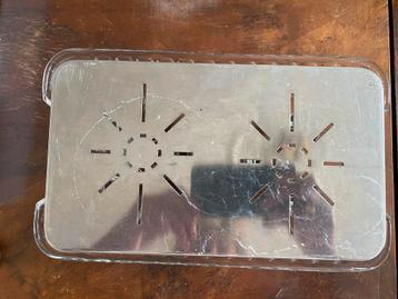 Vintage Rechaud - 2 lichts - Glas - Puntgaaf beschikbaar voor biedingen