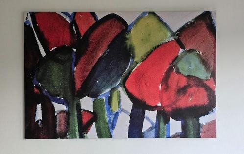 Moderne kunstprint op canvas doek | 80 x 120 cm |, Huis en Inrichting, Woonaccessoires | Schilderijen, Tekeningen en Foto's, Zo goed als nieuw