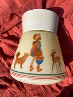 Jaren ‘30 plafondlamp kinderen / kinderkamer, Ophalen of Verzenden, Zo goed als nieuw, Glas