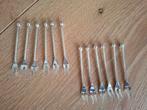 12x verzilverde cocktail vorkjes- uitgifte AH, Huis en Inrichting, Keuken | Bestek, Ophalen of Verzenden, Zilver