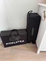 Koelstra Travelsleeper + Matras Campingbedje Zwart, Ophalen of Verzenden, Zo goed als nieuw, Reisbedje