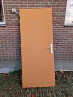 Oranje Buitendeur 880 x 2120 mm - Zo goed als nieuw, Doe-het-zelf en Verbouw, Ophalen, 80 tot 100 cm, 200 tot 215 cm, Hout