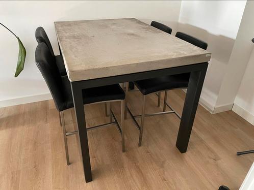 Xooon hoge eettafel beton 90x130cm, Huis en Inrichting, Complete eetkamers, Zo goed als nieuw, Ophalen