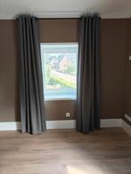 Gordijnen taupe/grijs met roede, Huis en Inrichting, Stoffering | Gordijnen en Lamellen, 100 tot 150 cm, 200 cm of meer, Ophalen of Verzenden