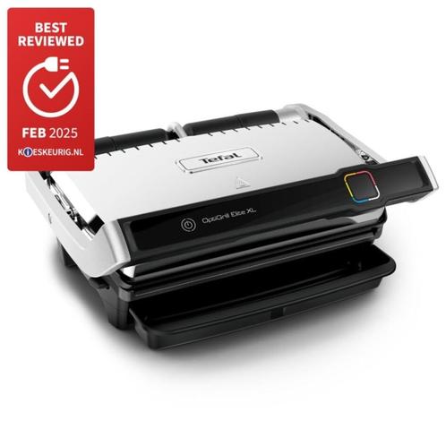 Tefal OptiGrill Elite XL GC760D - Contactgrill - 2200W - RVS, Witgoed en Apparatuur, Contactgrills, Zo goed als nieuw, Ophalen of Verzenden