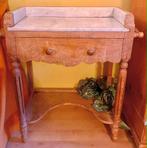 Antieke kaptafel met marmerblad en la, Ophalen, Gebruikt, 50 tot 100 cm, Minder dan 100 cm