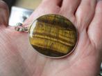 7231/ verzilverde tiger eye hangers(meerdere foto's), Overige voorstellingen, Nieuw, Ophalen of Verzenden, Met edelsteen