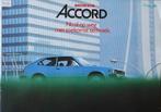 Honda Accord Hatchback fraaie brochure/auto folder '77, Nieuw, Honda, Ophalen of Verzenden