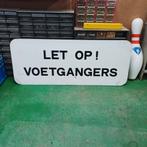 Oud waarschuwingsbord verkeersbord ijzeren geen emaille bord, Verzamelen, Ophalen, Gebruikt, Reclamebord