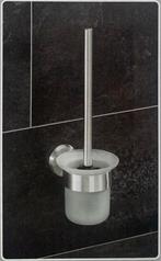 WC-Borstel met Glazen Wandhouder [Edelstaal] HomeCreation, Ophalen of Verzenden, Nieuw, Overige kleuren, Overige typen