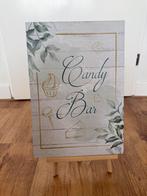 Bord + schildersezel ‘candy bar’, Huis en Inrichting, Ophalen of Verzenden, Zo goed als nieuw