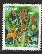 Canada 90, dieren uit het bos, Verzenden, Noord-Amerika, Gestempeld