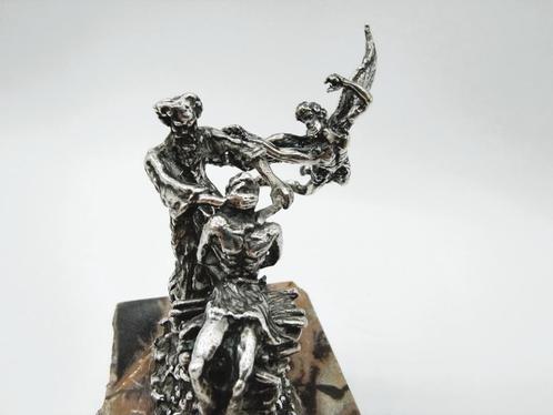 Zilveren miniatuur, Abrahams offer, Yaacov Heller, Jeruzalem, Antiek en Kunst, Antiek | Religie, Verzenden