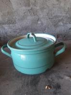 Emaille mintgroene pan voor decoratie, Antiek en Kunst, Antiek | Emaille, Ophalen of Verzenden