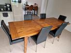Eettafel  / eetkamertafel met 6 of 4 design stoelen, Huis en Inrichting, Tafels | Eettafels, Ophalen, 200 cm of meer, 50 tot 100 cm