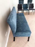 Bankje en 3 bijpassende stoelen, Ophalen, Gebruikt, Stof, Modern