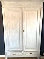 Houten vintage kledingkast, Ophalen, Gebruikt, 100 tot 150 cm, 200 cm of meer