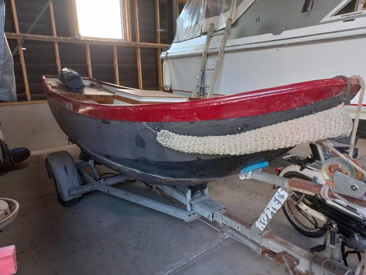 Stalen schippersvlet, Watersport en Boten, Sloepen, Gebruikt, 6 meter of meer, Binnenboordmotor, Diesel, Staal, Ophalen