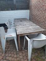 Tuinset - tuintafel met stoelen (4 stuks). Opknapbeurt nodig, Tuin en Terras, Ophalen, Gebruikt