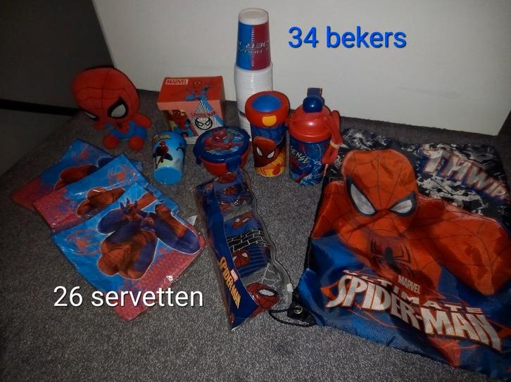 Spiderman beker rugtas knuffel sokken, Kinderen en Baby's, Kinderspulletjes, Gebruikt, Ophalen of Verzenden