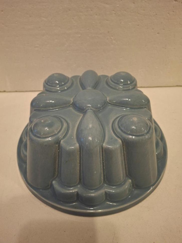 Petrus Regout - mooie blauwe aardewerk puddingvorm, Antiek en Kunst, Antiek | Servies los, Ophalen of Verzenden