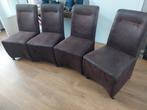 4 mooie bruine eetkamerstoelen, Huis en Inrichting, Stoelen, Ophalen, Gebruikt, Bruin, Vier