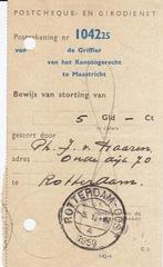 Postcheque en Girodienst Stempel Rotterdam 1959, Postzegels en Munten, Ophalen of Verzenden, Overige typen