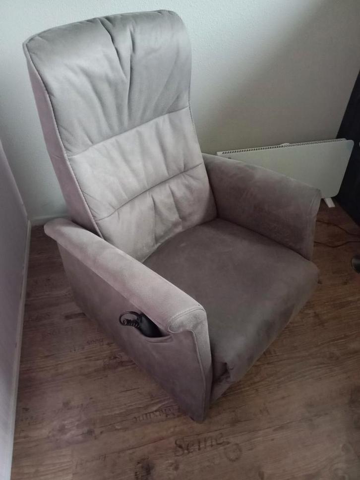 Sta op stoel, Huis en Inrichting, Stoelen, Gebruikt, Eén, Stof, Grijs, Ophalen