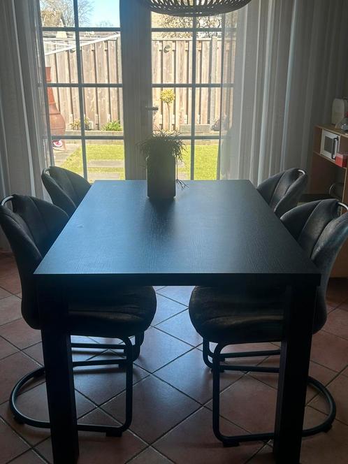 Lamulux eetkamer tafel 90x140 zwart, Huis en Inrichting, Complete eetkamers, Zo goed als nieuw, Ophalen