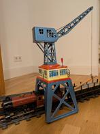 Vintage hijskraan van blik, met opwindmechaniek, N.B.N., Antiek en Kunst, Ophalen of Verzenden