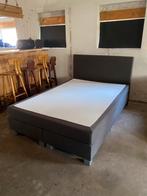Boxspringbed antraciet / donker grijs, Huis en Inrichting, Slaapkamer | Boxsprings, Ophalen, 210 cm, Tweepersoons, Zo goed als nieuw