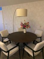 Ronde eettafel met 6 stoelen, Huis en Inrichting, Tafels | Eettafels, Ophalen, Rond, Nieuw, Vijf personen of meer