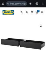 Malm IKEA bed laden met wieltjes zwart bruin onder bed, Huis en Inrichting, Ophalen, Tweepersoons, Zo goed als nieuw, 200 cm