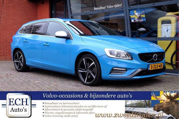 Volvo V60 2.4 D4 AWD Aut. R-Design, 5-cilinder, Rebel Blue,, Auto's, Volvo, Bedrijf, Te koop, V60, ABS, Achteruitrijcamera, Adaptive Cruise Control