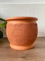 Vintage terracotta bloempot, Ophalen of Verzenden, Zo goed als nieuw, Rond, Minder dan 25 cm