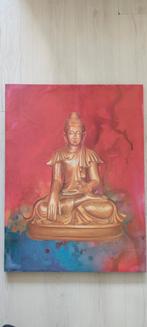 Canvas Boeddha H80x B60x D 2,5 cm, Ophalen, Gebruikt