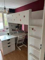 Ikea Smastadt hoogslaper incl bureau, Kinderen en Baby's, Kinderkamer | Stapelbedden en Hoogslapers, Ophalen, Gebruikt, Hoogslaper