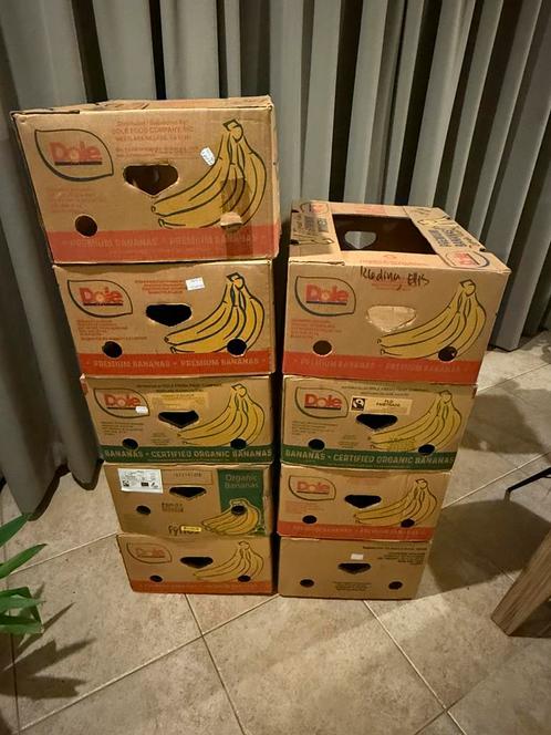 Bananendozen 9 stuks | verhuisdozen | stevig, Doe-het-zelf en Verbouw, Kratten en Dozen, Zo goed als nieuw, Doos, Ophalen