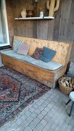 Houten tuinbank met opbergfunctie, Tuin en Terras, Tuinbanken, Ophalen, Gebruikt, Hout