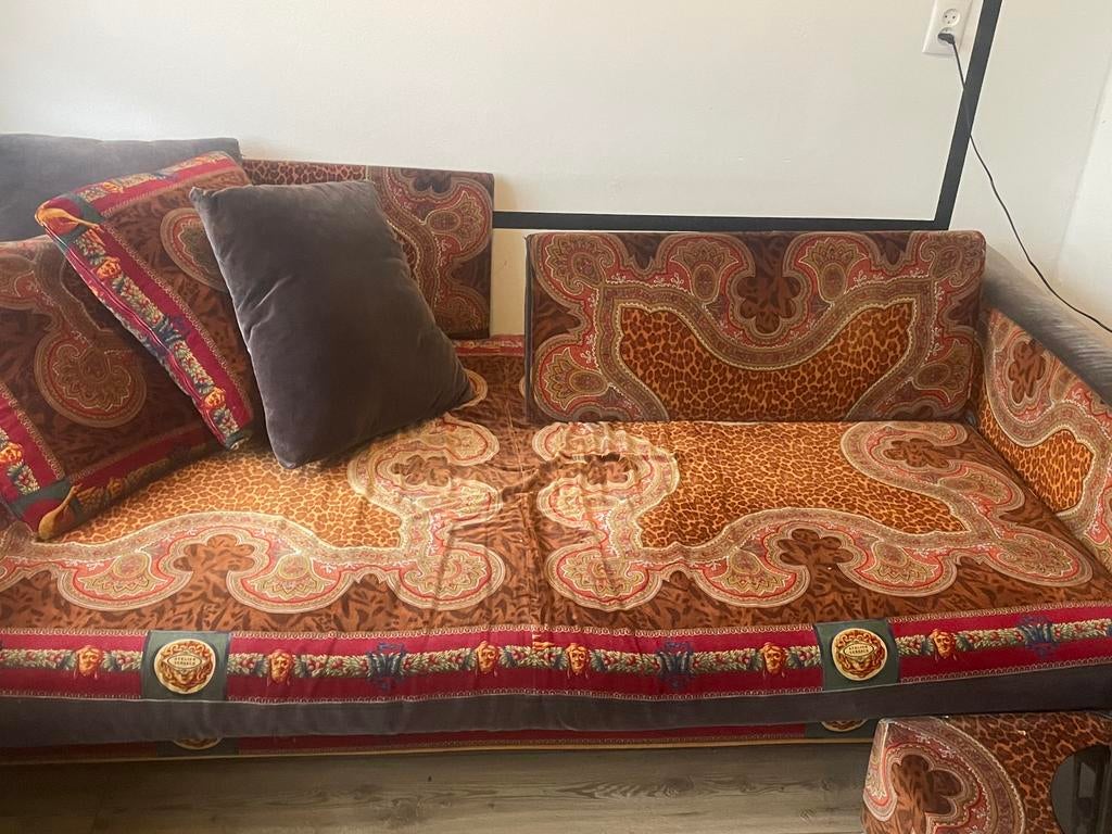 Authentieke Atelier Versace Home Bank – Iconisch Gianni Ver, Huis en Inrichting, Banken | Complete zithoeken, Stof, Ophalen of Verzenden