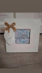 Fotolijstje landelijk wit vierkant klein hout wit, Minder dan 50 cm, Gebruikt, Ophalen of Verzenden, Minder dan 50 cm