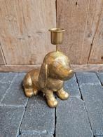 Kandelaar Hondje goud 18cm, Huis en Inrichting, Nieuw, Minder dan 25 cm, Ophalen of Verzenden