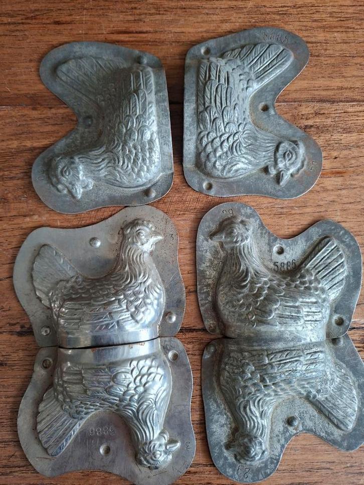 Nr.2 kippen chocolade vorm mal chocolademal chocoladevorm, Diversen, Rommelmarktspullen, Ophalen of Verzenden